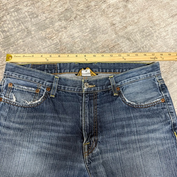 Lucky Brand 361 Vintage Straight Men's Blue Distressed Jeans 32 Waist - Picture 11 of 13